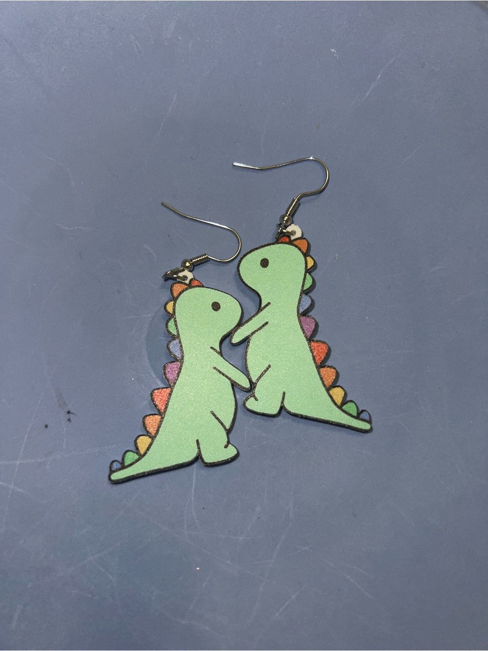 Cute Green Dinosaur Earrings